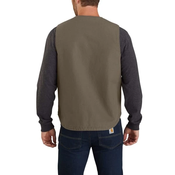 CARHARTT Men's 104394 Relaxed Fit Washed Duck Sherpa-Lined Vest 5 CARHARTT Men's 104394 Relaxed Fit Washed Duck Sherpa-Lined Vest - Image 3