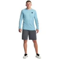 UNDER ARMOUR Men's UA Tech Print Fill Long-Sleeve Shirt -Fashion Clothing Store 2087351 409 alt5