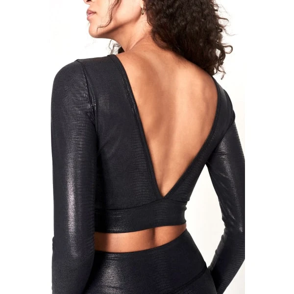 YOGAWORKS Women's Holly Long-Sleeve Top W/ V Back 8 YOGAWORKS Women's Holly Long-Sleeve Top W/ V Back - Image 6