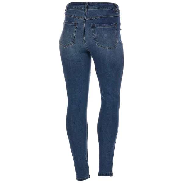 BLUE SPICE Juniors' High-Waist Recycled Stone Wash Skinny Jeans 4 BLUE SPICE Juniors' High-Waist Recycled Stone Wash Skinny Jeans - Image 2