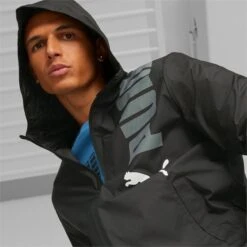 PUMA Men's Hooded Graphic Windbreaker -Fashion Clothing Store 2089488 001 alt4