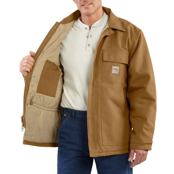 CARHARTT Men's 101618 Flame Resistant Loose Fit Firm Duck Insulated Traditional Coat, Extended Sizes 6 CARHARTT Men's 101618 Flame Resistant Loose Fit Firm Duck Insulated Traditional Coat, Extended Sizes - Image 4