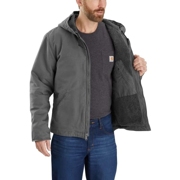 CARHARTT Men's 104392 Relaxed Fit Washed Duck Sherpa-Lined Jacket, Extended Sizes 6 CARHARTT Men's 104392 Relaxed Fit Washed Duck Sherpa-Lined Jacket, Extended Sizes - Image 4