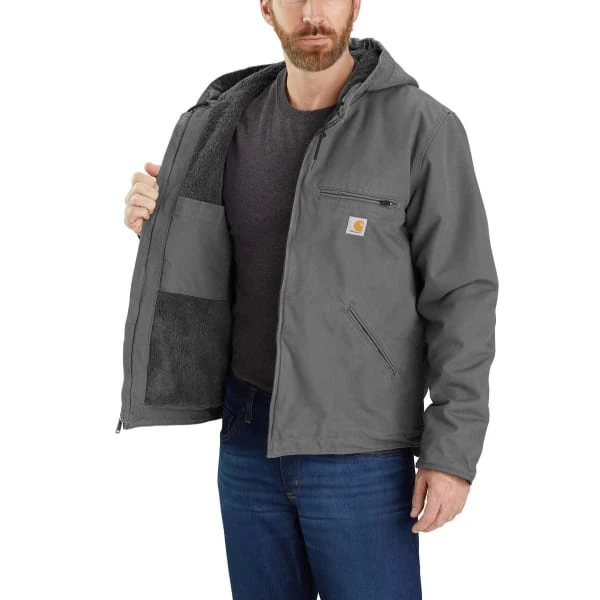 CARHARTT Men's 104392 Relaxed Fit Washed Duck Sherpa-Lined Jacket, Extended Sizes 7 CARHARTT Men's 104392 Relaxed Fit Washed Duck Sherpa-Lined Jacket, Extended Sizes - Image 5