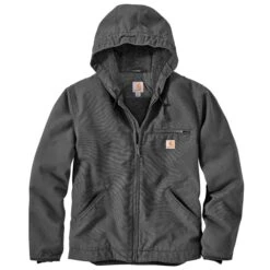 CARHARTT Men's 104392 Relaxed Fit Washed Duck Sherpa-Lined Jacket, Extended Sizes