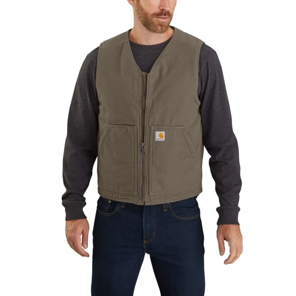 CARHARTT Men's 104394 Relaxed Fit Washed Duck Sherpa-Lined Vest, Extended Sizes 4 CARHARTT Men's 104394 Relaxed Fit Washed Duck Sherpa-Lined Vest, Extended Sizes - Image 2