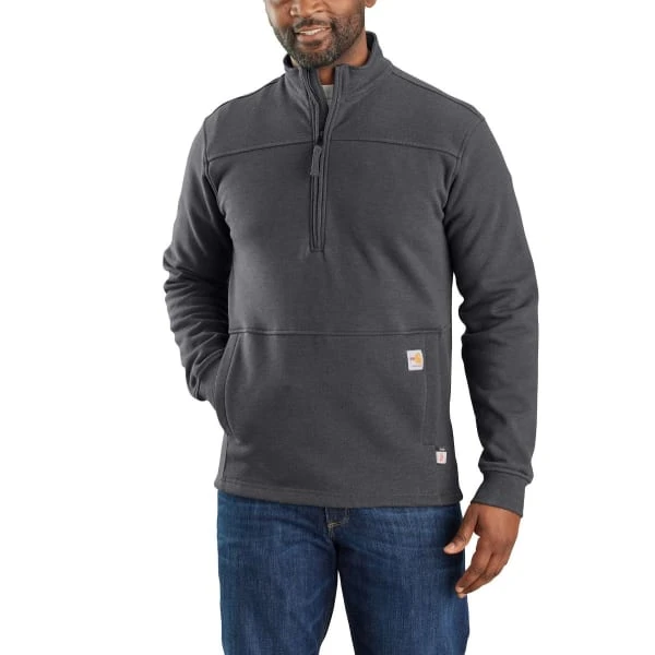 CARHARTT Men's 105012 Flame Resistant Rain Defender Relaxed Fit Mock Neck Fleece Pullover 4 CARHARTT Men's 105012 Flame Resistant Rain Defender Relaxed Fit Mock Neck Fleece Pullover - Image 2