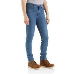 CARHARTT Women's 105105 Rugged Flex Slim Fit Tapered High Rise Jean 13 CARHARTT Women's 105105 Rugged Flex Slim Fit Tapered High Rise Jean -Fashion Clothing Store 2089920 443 alt5