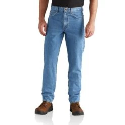 CARHARTT Men's B18 Straight Fit Heavyweight 5-Pocket Tapered Jean, Extended Sizes 8 CARHARTT Men's B18 Straight Fit Heavyweight 5-Pocket Tapered Jean, Extended Sizes -Fashion Clothing Store 2089992 457 alt2
