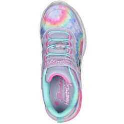 SKECHERS Girls' Flutter Heart Lights - Groovy Swirl Shoes -Fashion Clothing Store 2090306 508 alt4